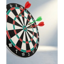 Aslanoğlu Store Büyük Boy Dart Tahtası 15 Inç 4 Adet Metal Uçlu Oklu
