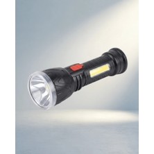 Aslanoğlu Store Güçlü 9 LED Şarjlı El Feneri 4 Modlu Uzun Menzilli