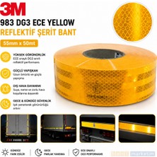 Akyelone 3M 983 Sarı Petekli Reflektif Şerit Bant 55 mm x 50 mt