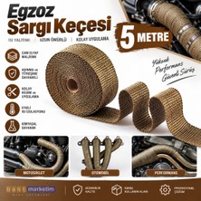Akyelone Egzoz Yanmaz Sargı Keçesi Egzoz Sargı Bandı Yanmaz Sargı Keçesi 5 Metre Kahverengi
