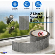 Akyelone Sineklik Tamir Bandı 50mm x 2m Kendinden Yapışkanlı Yama Bandı Delik ve Yırtık Onarım