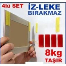 Çerçeve, Çivisiz Tablo Montajı Için 4'lü Set Cırt Sistemli Iz Bırakmaz Çift Taraflı Askı Bantı