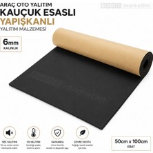 Akyelone Araç Oto Yalıtım Kauçuk Esaslı Yapışkanlı 6mm 50cm x 100cm Yalıtım Malzemesi