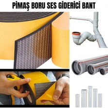 Akyelone Pimaş Gider Borusu Ses Yalıtımı Kauçuk Bant Yapışkanlı 10cm x 10metre