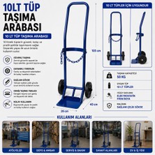 Akyelone Tüp Taşıma Arabası 10 Lt Portatif Gaz Tüpü Taşıma El Arabası