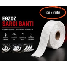 Akyelone Egzoz Sargı Bandı Yanmaz Sargı Keçesi 5 Metre Beyaz