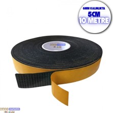 Akyelone Kauçuk Sünger Bant Isı Ses Titreşim Kesici Bant 6mm Kalın 5cm X 10mt