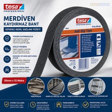 Akyelone Tesa Merdiven Kaydırmaz Bant Siyah 50mm x 15 Metre Anti Slip Zemin ve Basamak Kaymaz Bant