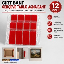 Akyelone 12 Adet Cırt Bant Çerçeve Tablo Asma Bandı – Kendinden Yapışkanlı Duvar Askı ve Sabitleme Bandı