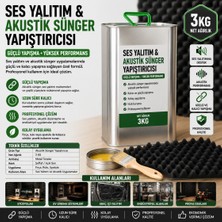 Akyelone Ses Yalıtım ve Akustik Sünger Yapıştırıcısı 3 kg – Güçlü Yapışkanlı Akustik Sünger Tutkalı