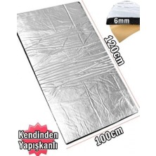 Akyelone Kaput Altı Alüminyum Folyolu Yalıtım 120x100cm 6mm Yapışkanlı Karavan Oto Ses Yalıtım