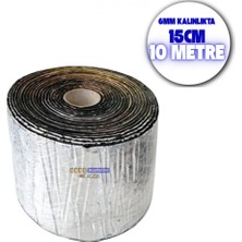 Akyelone Araç Oto Ses Isı Yalıtım Bandı Folyolu Kauçuk Sünger 15cmx10metre 6mm Yapışkanlı