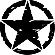 Sticker Usta Quart 2 Adet Army Star, Askeri Yıldız Off Road Sticker