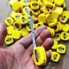 Mini 1 Metre Anahtarlık Metre, Taşınabilir Cep Tipi Sarı Plastik Ölçüm Bandı