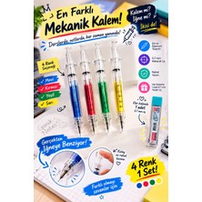 Farabi Kırtasiye Şırınga Tasarımlı Eğlenceli 0.7 mm Mekanik Uçlu Kalem ve Yedek Uç - Tekli (Mavi, Kırmızı, Yeşil, Sarı Seçenekli)