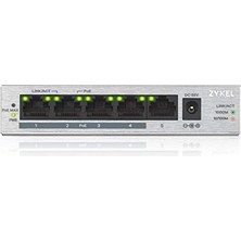 5 Port Gigabit Unmanaged Switch, 4x Poe+, 60 W, GS1005HP