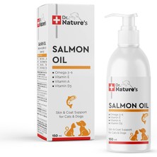 Dr. Nature's Kedi ve Köpek Omega 3 Somon Yağı 150 ml – Deri ve Tüy Sağlığı Destekleyici Balık Yağı
