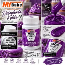 My Bake Jel Gıda Boyası Mor 100 gr – Yoğun Renkli Pasta, Kek ve Kurabiye Süsleme Boyası