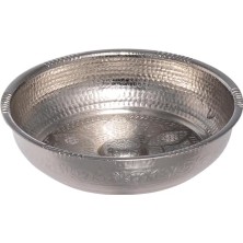 Hamam Tası, Zamak Metal, Geleneksel Banyo Aksesuarı, Beyaz