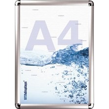 5'li Ekonomik Paket; Alüminyum Değiştirilebilir Çerçeve, Dın A4 Gümüş Rondo, Poster Çerçevesi, Yansıma Önleyici Pet Koruyucu Folyo Dahil, 25 mm Alüminyum Profil, Poster Çerçevesi