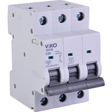 10VTB-3C25 Otomatik Sigorta 10KA C Tipi 3 Kutup, 25A
