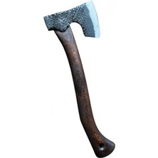El Yapımı Sakallı Balta; ST60 Yüksek Manganlı Karbon Çelik, 950 G Balta Kafası, 45 cm Gürgen Saplı, Deri Kılıflı Kamp ve Bushcraft Baltası | Bushcraft