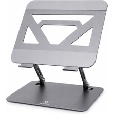 Teknofone Metal Laptop ve Tablet Tutucu – Yükseklik ve Açı Ayarlı Ergonomik Masaüstü Stand