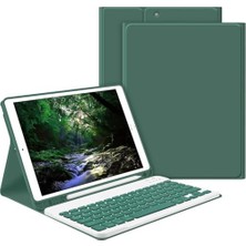Samsung Galaxy Tab A9 Plus X210 ile Uyumlu Kablosuz Klavyeli Kılıf X113 X115 X117, Koyu Yeşil