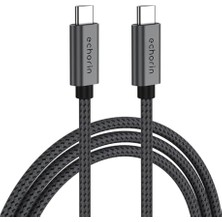 240W, 20 Gbps, 4K 60Hz Usb-C'den Usb-C'ye Örgülü Hızlı Şarj, Görüntü ve Veri Aktarım Kablosu Pd 3.2,5A; iPhone 15,16,17, M2 MacBook Pro, Air, iPad Pro, Galaxy S25, S24, S23 Uyumlu