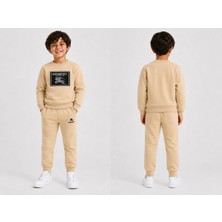 Mavi Boncukk Çocuk Sweatshirt Eşofman Takımı