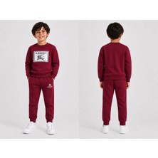 Mavi Boncukk Çocuk Sweatshirt Eşofman Takımı
