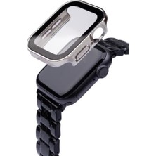 Kılıf; Kasa Koruyucu, Apple Watch Series Se/9/8/7/6/5/4 ile Uyumlu, Ekran Koruyucu, Suya Dayanıklı, 45 Mm/44 Mm/41 Mm/40 mm (Gümüş, Series 10 46 Mm)
