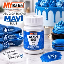 My Bake Jel Gıda Boyası Mavi 100 gr – Yoğun Renkli Pasta, Kek ve Kurabiye Süsleme Boyası
