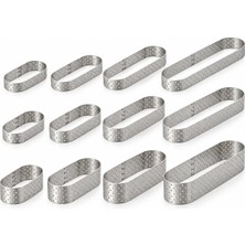 Fida Tart Çemberi Elips Delikli Yükseklik 2,5 cm 6'li Set 3x8 CM-6,5X22 cm Arası 6 Ölçü
