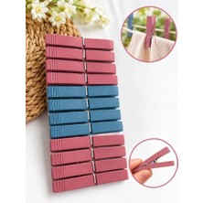 Çamaşır Mandalı – Güçlü Yaylı Dayanıklı Çamaşır Askı Mandalları, Pembe ve Mavi Renkler, Metal Yay, Çamaşır Askısı Için, Güçlü Tutuş, Çok Amaçlı Kullanım, 24 Adet
