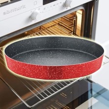 Fırın Tepsisi, N30 Ultra Lüks ⌀30 cm Yuvarlak Granit Içi 4 Kat Teflon®granit Dışı Silikon Kaplı Tava