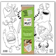 Akademi Çocuk Funny Mat White Sevimli Canavarlar, 40X40 cm