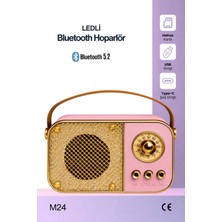 Metaforce Nostaljik Bluetooth Hoparlör | Bluetooth 5.2 | USB & Tf Kart Destekli | LED Taşınabilir Speaker