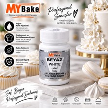My Bake Jel Gıda Boyası Beyaz 100 gr – Yoğun Renkli Pasta, Kek ve Kurabiye Süsleme Boyası