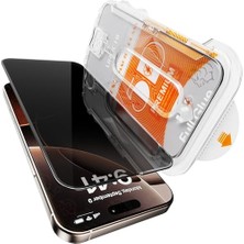 iPhone 17 Pro Max Uyumlu 45° Gizlilik Ekran Koruyucu Cam; Hizalama Aparatlı, Toz Bırakmayan ve Darbe Korumalı