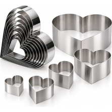 Fida Pasta Çemberi Kalp Argon 1,2mm Yükseklik 15 cm 6'li Set Ø6 Cm-Ø30 cm Arası 6 Ölçü