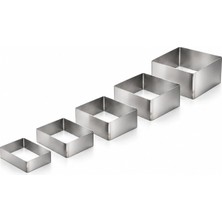 Fida Pasta Çemberi Kare Düz 0,8mm Yükseklik 15 cm 8'li Set 8x8 CM-30X30 cm Arası 8 Ölçü