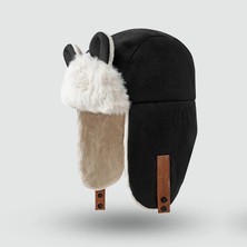 Zee Rus Stili Suni Kürk Astarlı Kışlık Sıcak Tutan Kulaklıklı Peluş Kep Unisex