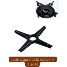 Becen House 2 Adet Ocak Cezvelik Aparatı Yıldız Ocak Küçültücü Parlak Siyah Emaye