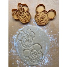Umikolab Fare Çift Temalı 2'li Kurabiye ve Şeker Hamuru Kalıbı Seti
