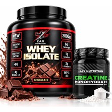 Zax Nutrition Whey Protein 2000 G Çikolata + Creatine Monohydrate 150 G – Kas Kütlesi, Güç ve Performans Artışı Seti
