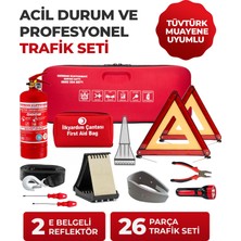 German Kupfermax 26 Parça Trafik Seti TÜVTÜRK Muayene Uyumlu El Feneri