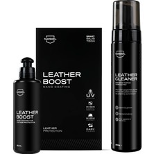 Nasiol Leatherboost Deri Yüzey Nano Kaplama ve Leathercleaner Temizleme Seti 150 ml ve 250 gr Deri Bakımı
