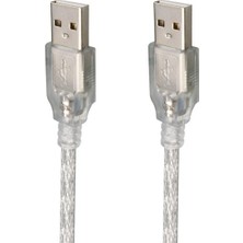 Store PM-3264 Şeffaf 1.5 Metre USB Erkek-Erkek Kablo