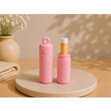 Umikolab Çiçek Desenli Lipbalm Saklama Kutusu, Anahtarlık Charm
